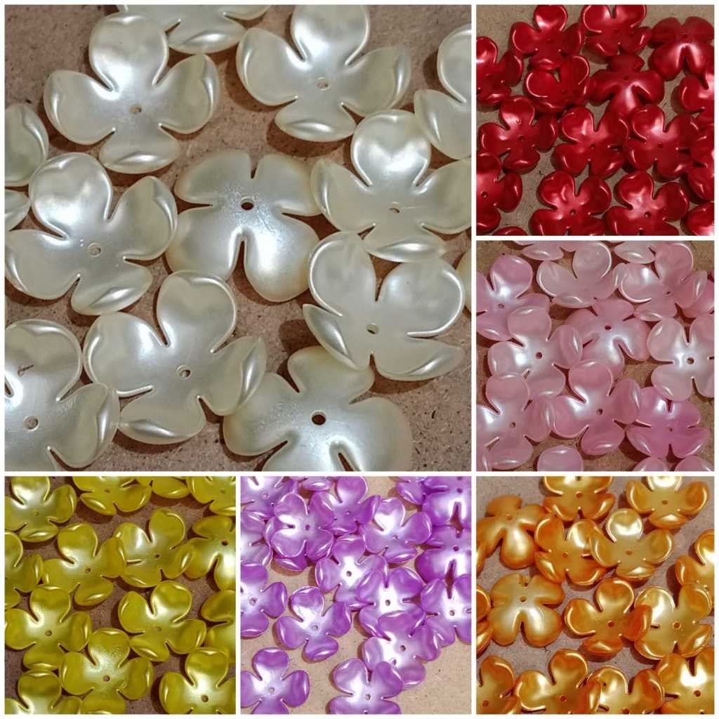 18pcs manik kelopak bunga 4 uk2.5cm