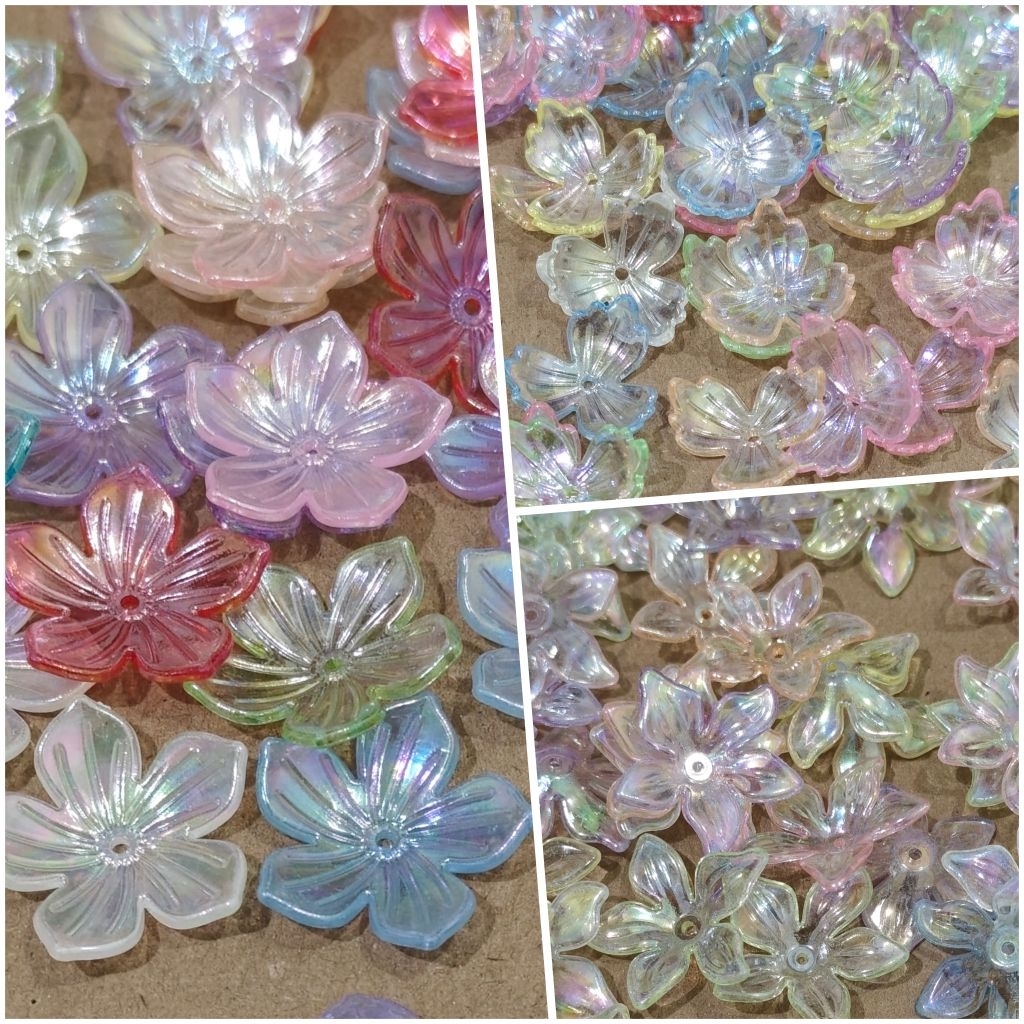 25 dan 75pcs kelopak bunga glitter ab