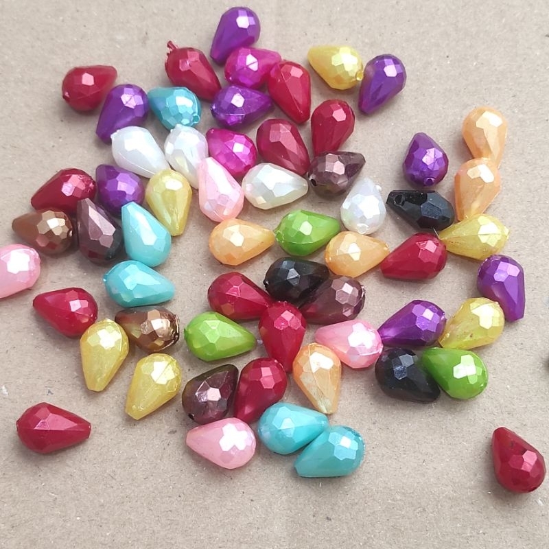 38pcs - 90pcs mote tetes lubang tembus Mutiara