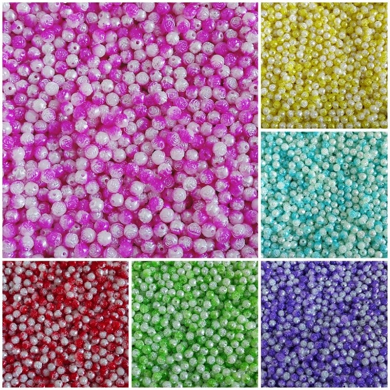 100pcs mote mawar mini gradasi uk 8
