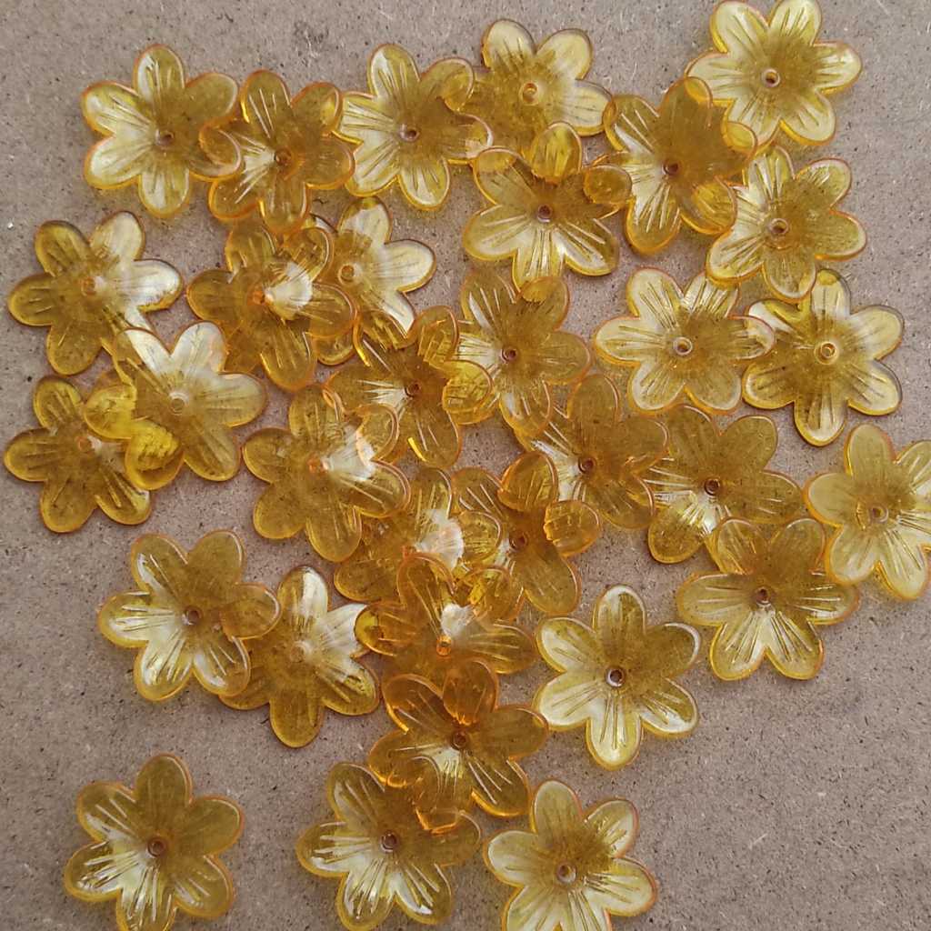 25pcs Bunga garis bening