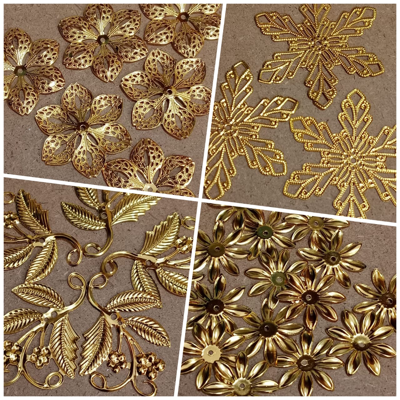 6pcs lempengan besi alas bros bahan aksesoris