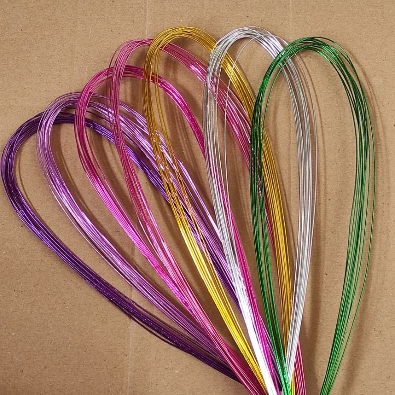 24pcs kawat bunga plintir/ kawat bonsai bunga stocking ukuran 22 dan 24