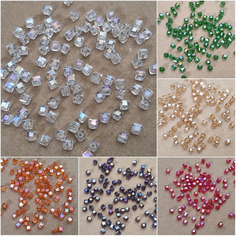 30pcs kristal kotak uk 4mm 6mm 8mm
