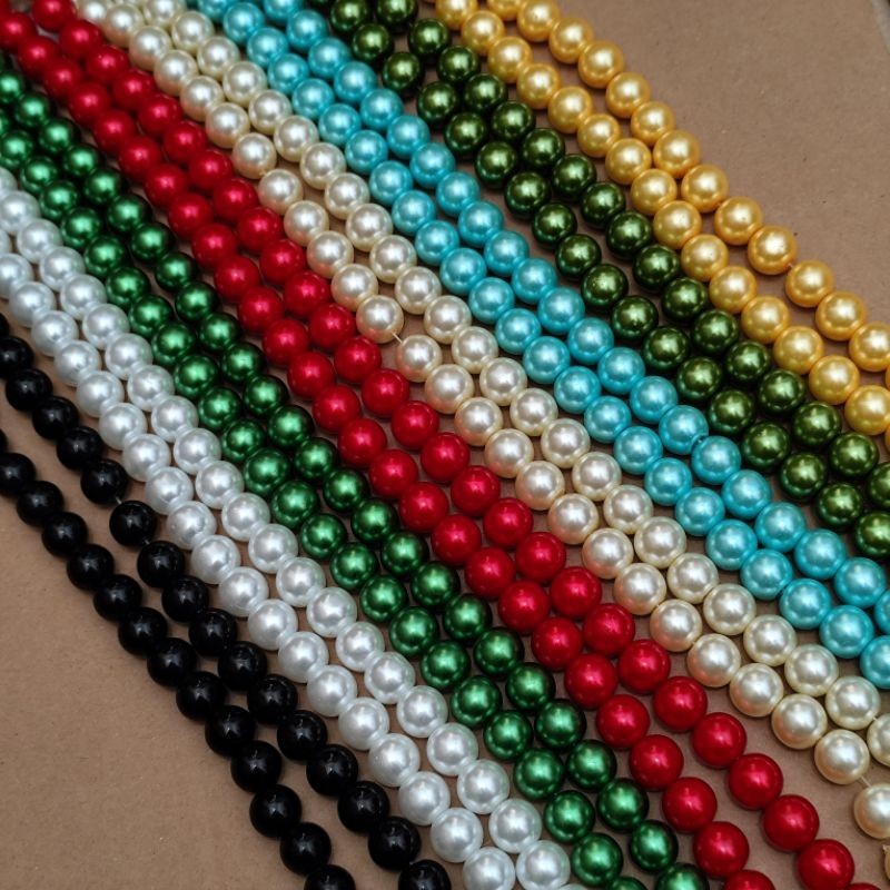 24pcs mutiara sintetis mutsin berat ukuran 12