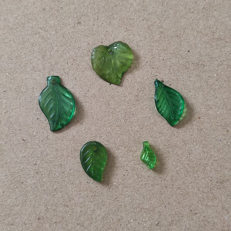 95-365pcs daun mini akrilik bahan craft