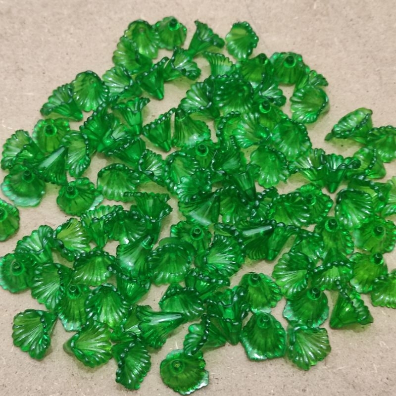 35pcs - 100pcs corong lily hijau bening uk mini dan kecil