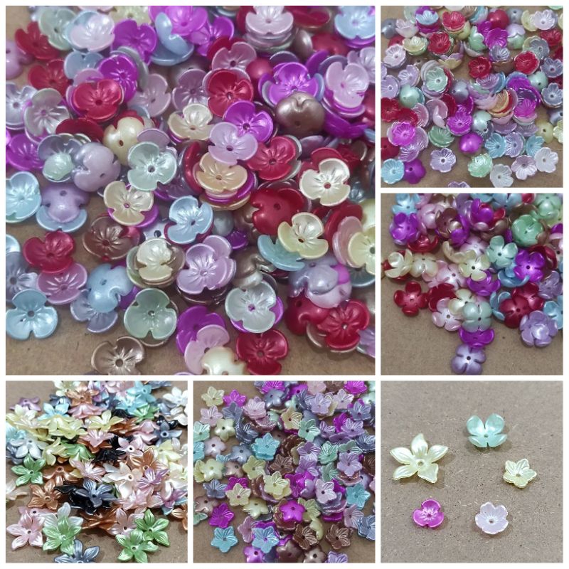 67 - 230pcs kelopak bunga mutiara mini mix warna