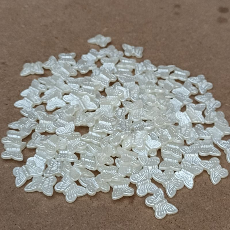 80pcs manik kupu kupu mutiara