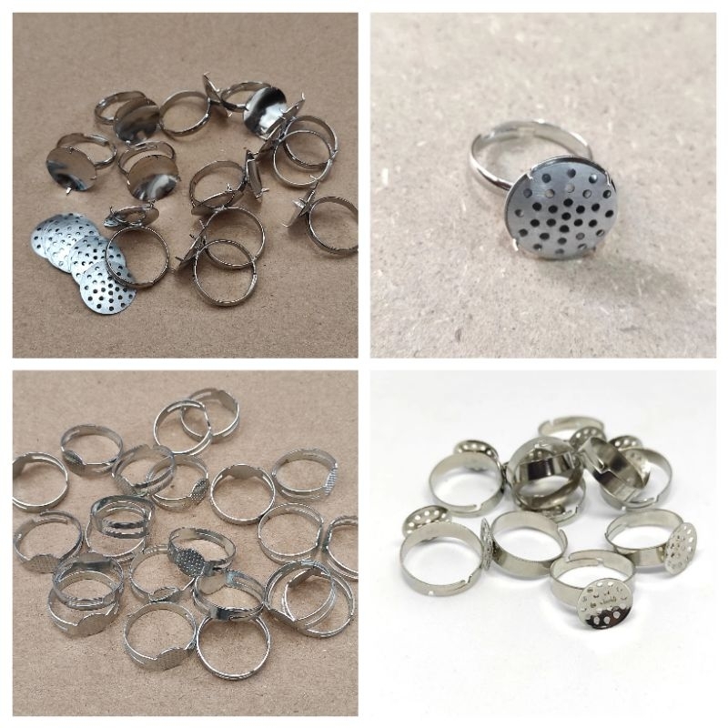 10pcs cincin polos bahan aksesoris