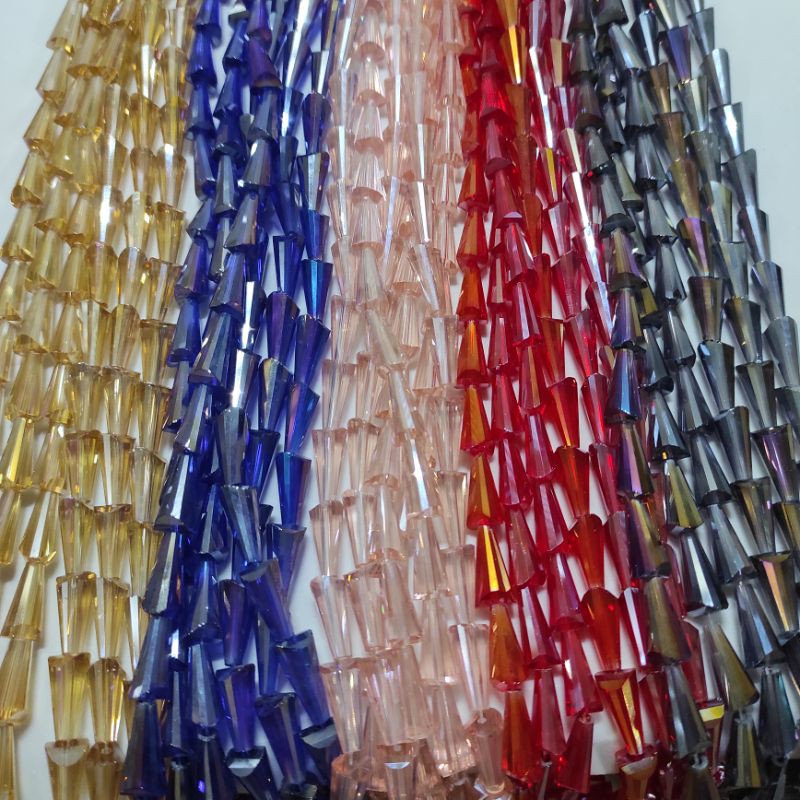 12pcs kristal tapak kuda besar ukuran 8x15