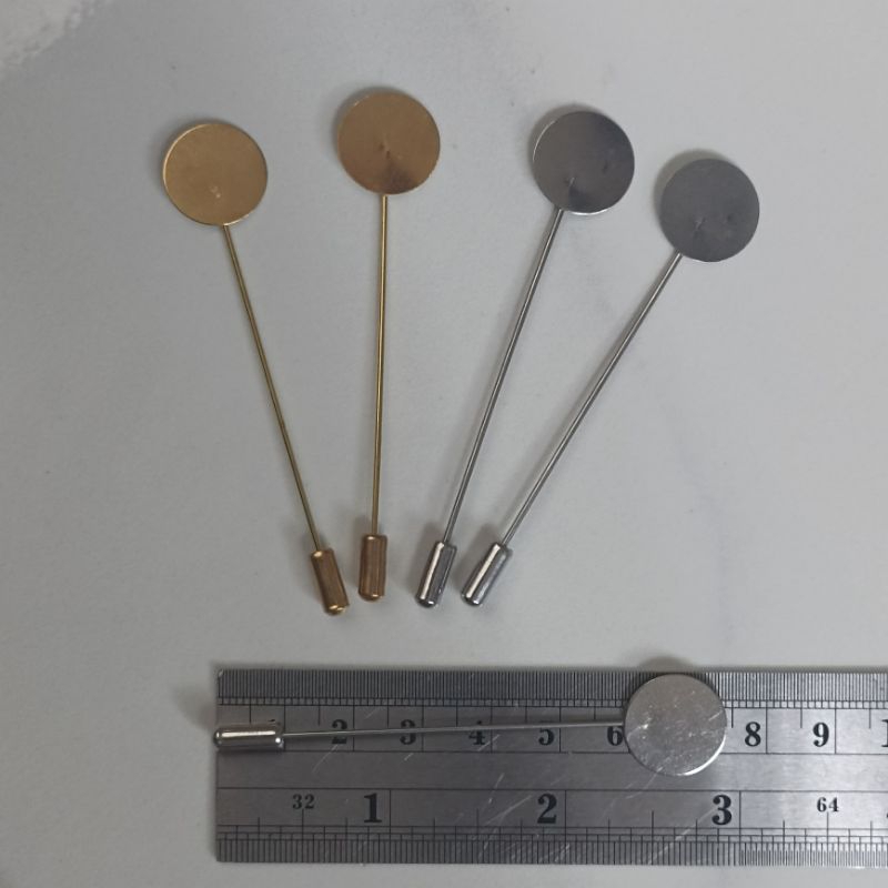 1pcs bahan craft peniti tuspin plat panjang 7.5cm bahan aksesoris
