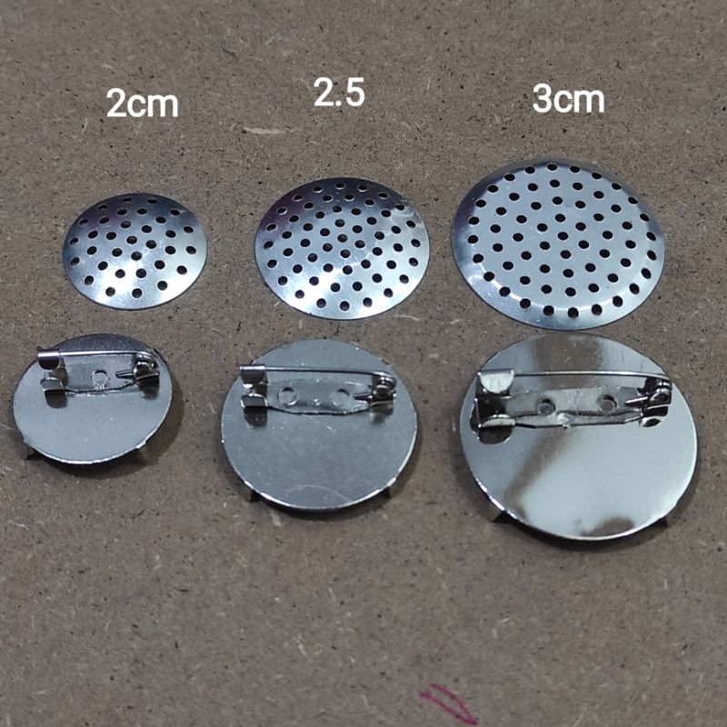 12 pasang peniti bros dan sarangan bahan aksesoris