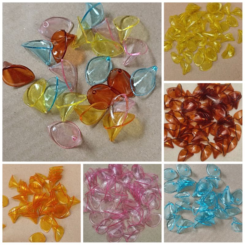 35pcs corong lily akrilik bening