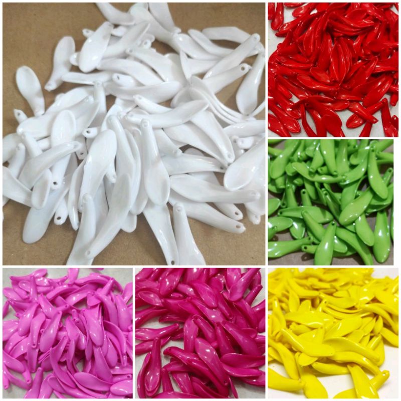 60pcs bahan bunga akrilik krisan melamin