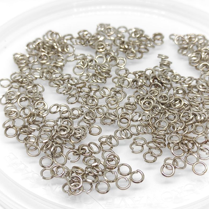 25gr ring nikel bahan aksesoris ukuran 0.4 0.6 0.8 1.0
