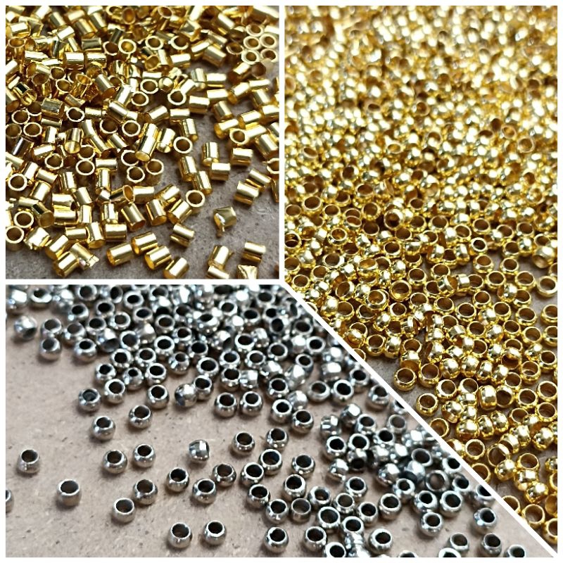 5gr stopper merica dan tabung untuk dijepit bahan kalung dan gelang