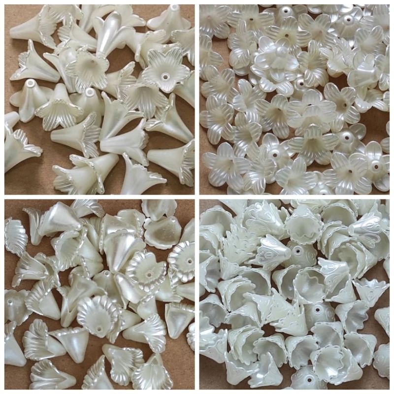 18 - 80pcs kelopak corong kecil mutiara