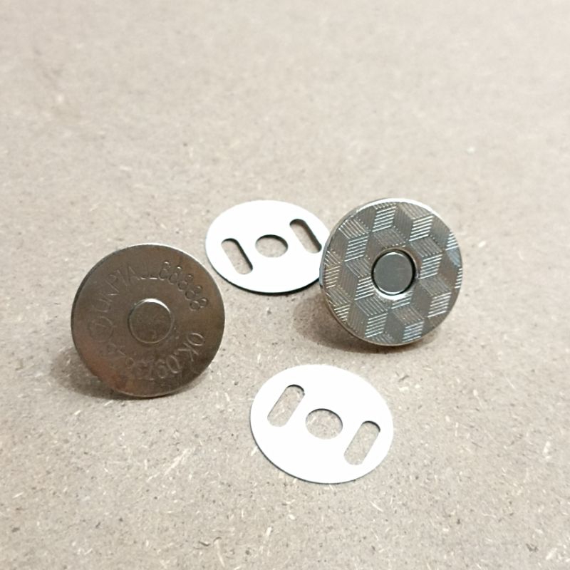 6pasang pengait magnet tas uk. 14 dan 18 bahan tas