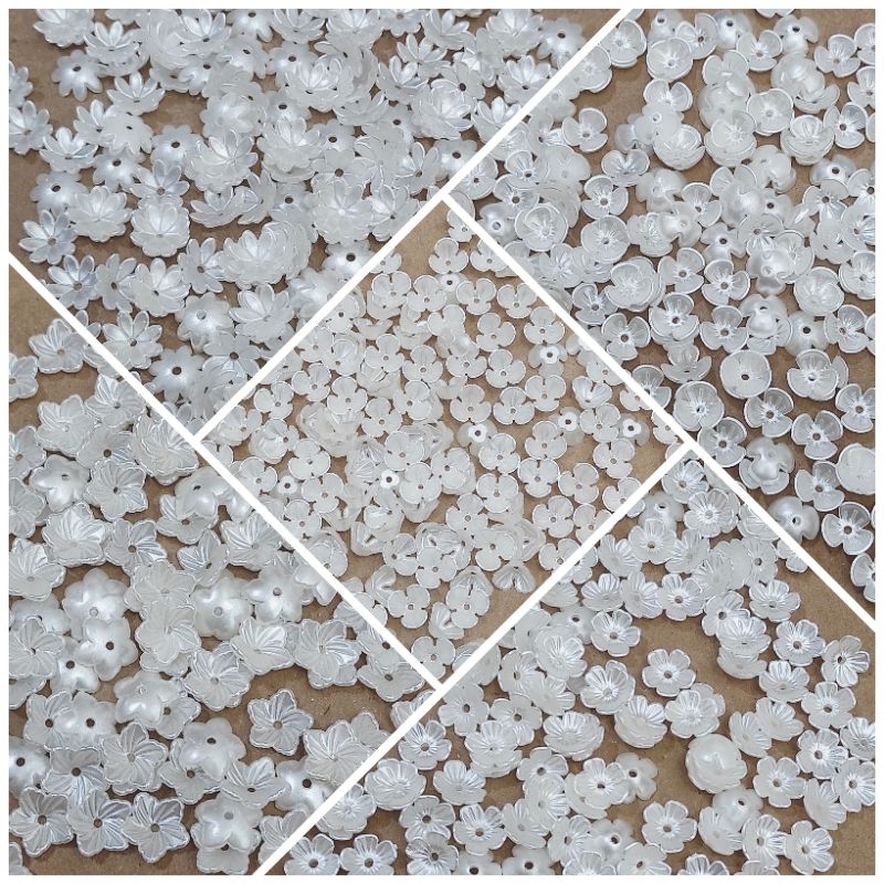 135pcs - 220pcs kelopak bunga mutiara mini bw uk 1cm