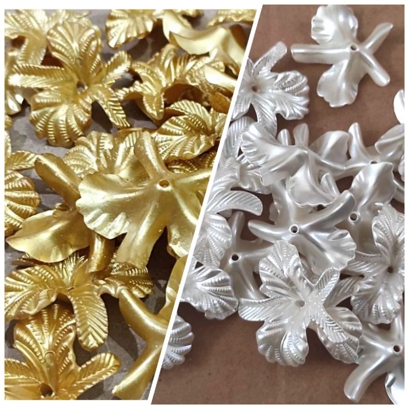 17pcs kelopak bunga anggrek Mutiara