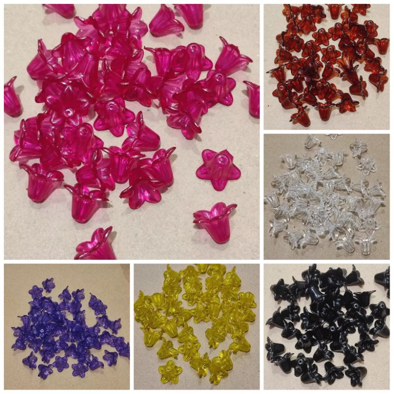 40pcs corong mini akrilik warna