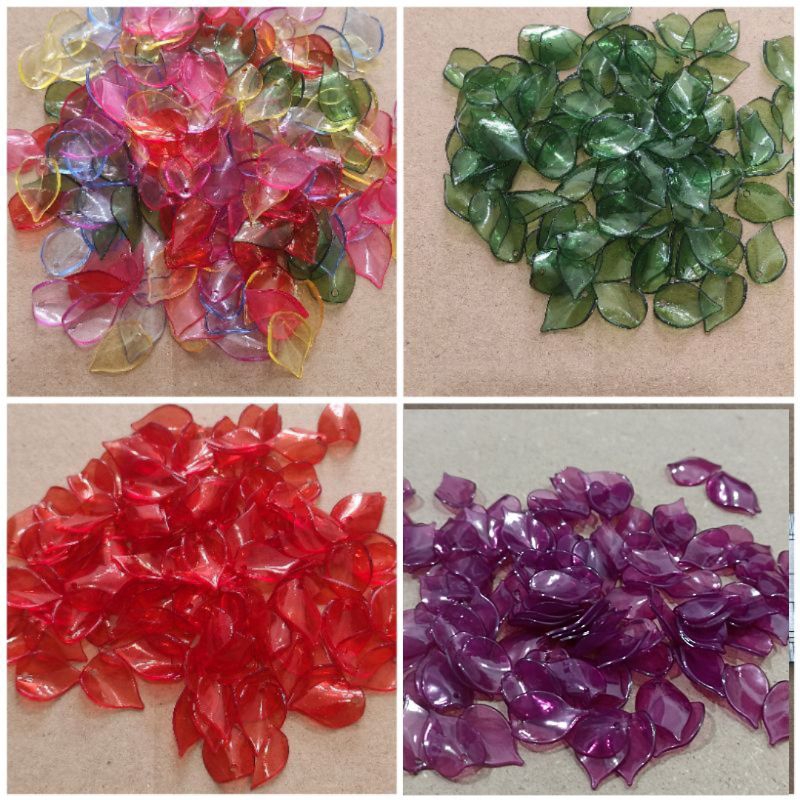 75pcs kelopak daun kuku kecil bening