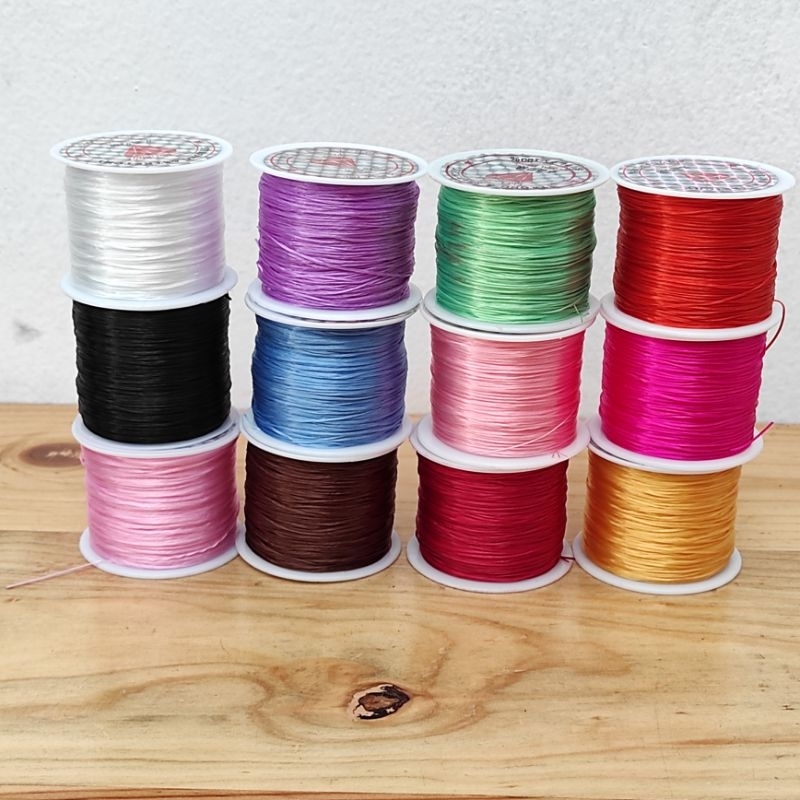 Tali benang karet korea / crystal string untuk gelang dan kalung super elastis