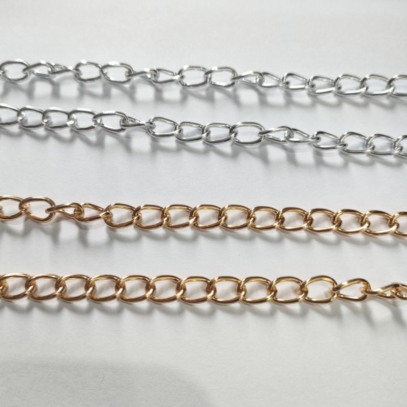 rantai aluminium panjang 1m ukuran 0.6 dan 0.8 bahan kerajinan