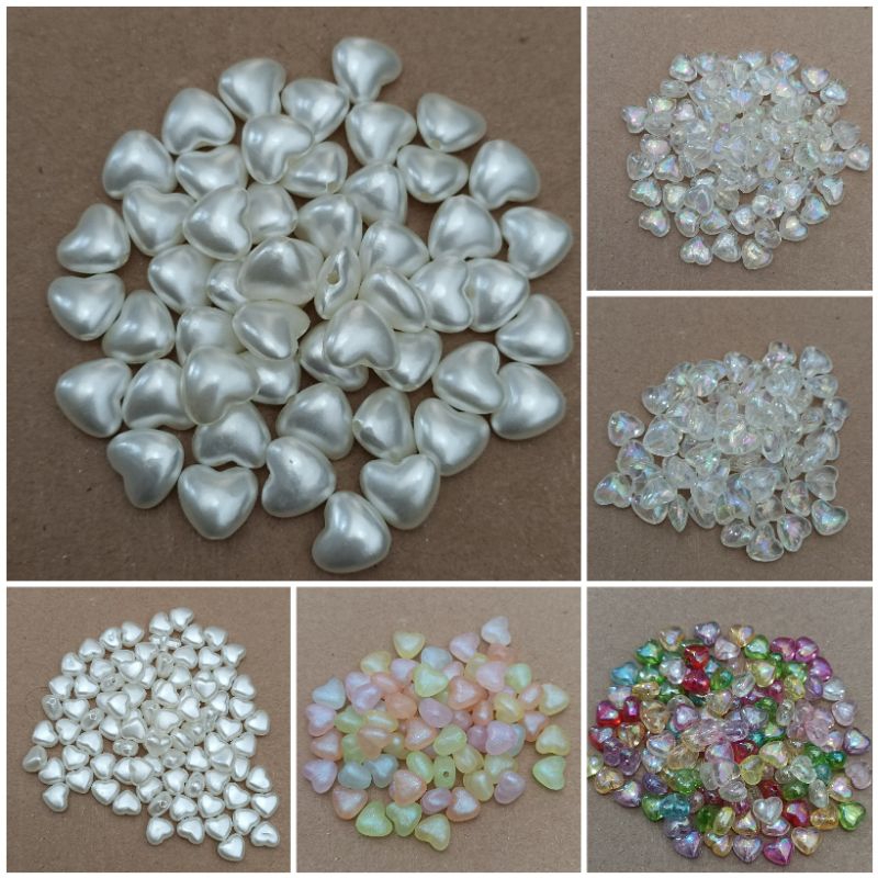 46-98pcs Mote Love Lubang Tembus