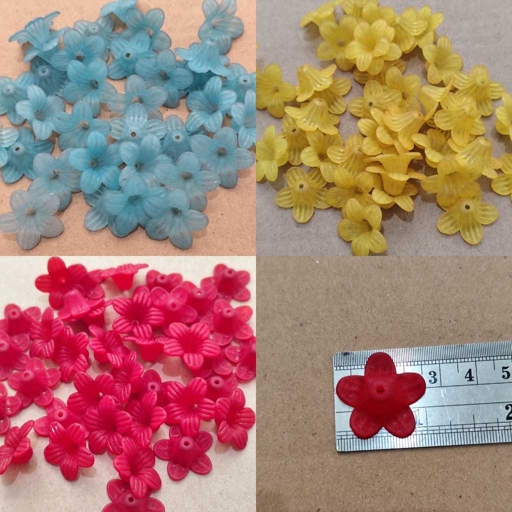 30pcs kelopak bunga corong lily kecil doff