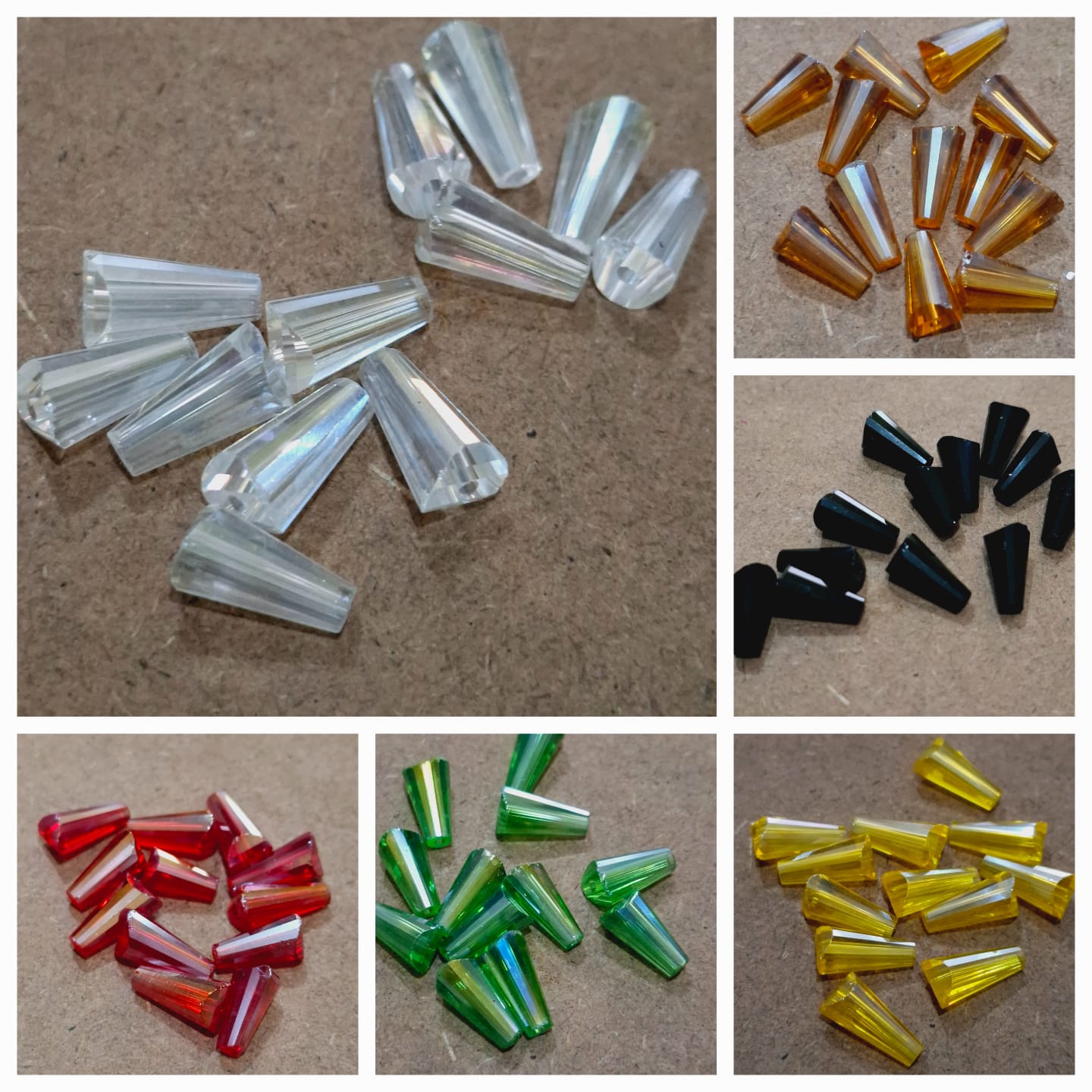 12pcs kristal tapak kuda kecil uk 6x10 