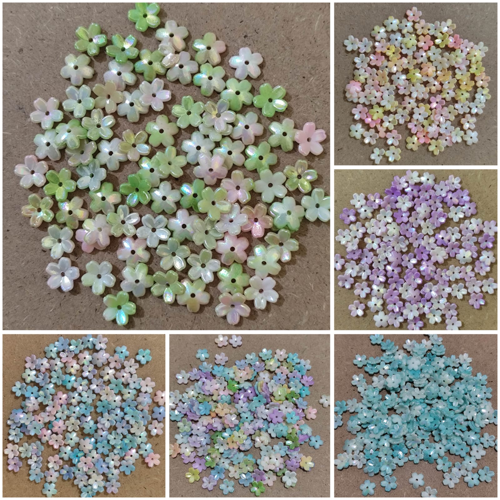 120pcs bunga glossy gradasi mini