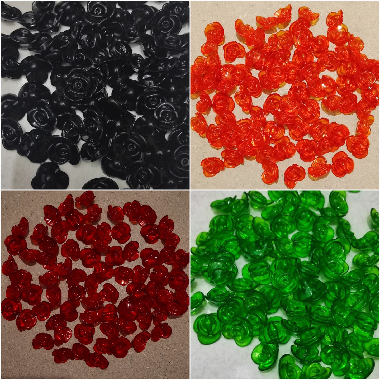 60pcs putik mawar bening ukuran 1.5