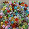 45pcs - 200pcs mote motif kaca retak uk 6 8 dan 10mm