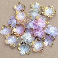 mote kelopak bunga list gold