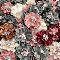 2pcs bunga peony / Aplikasi bunga mahar seserahan / bunga suede