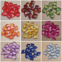 8pcs liontin akrilik daun tebal jumbo