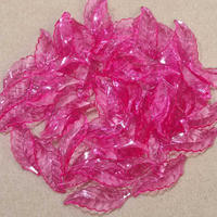 28pcs manik daun lavender bening warna bahan prakarya