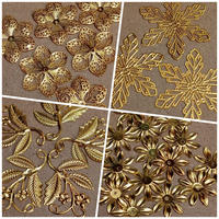 6pcs lempengan besi alas bros bahan aksesoris