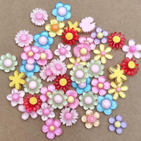 10pcs clay resin manik bunga random 2cm