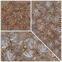 18pcs daun daun bening list gold