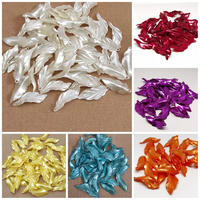 34pcs daun plintir bunga matahari mutiara