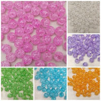 45pcs - 200pcs mote motif kaca retak uk 6 8 dan 10mm