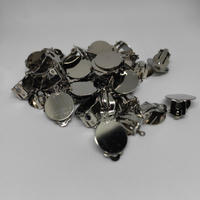 6pasang bahan craft anting jepret bulat bahan aksesoris