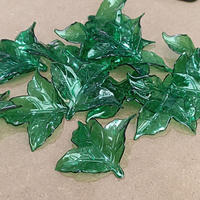 9pcs manik manik daun lebar tiga jari melamin