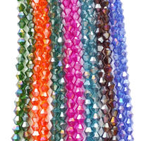 48pcs kristal bicone kristal kerucut ukuran 6