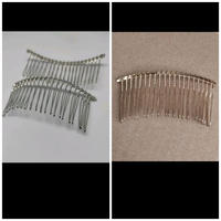 2pcs sirkam besi silver ukuran 8x4 bahan aksesoris