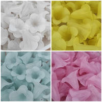 4pcs kelopak bunga corong lily gelombang doff besar