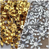 35pcs bunga tipis gold dan silver